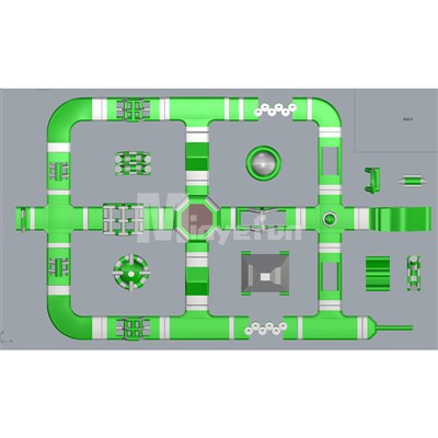 Parque aquático inflável comercial